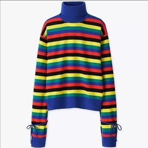 Uniqlo x J.W. Anderson striped turtle neck sweater